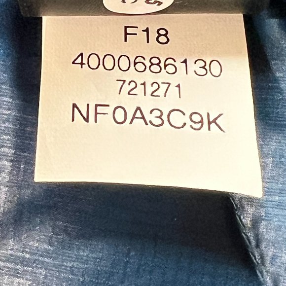 The North Face Womens Small Puffer Vest 550 Goose Down Blue Floral Zip Slim - Picture 9 of 9